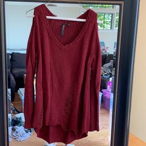 GUESS oversized open shoulder sweater